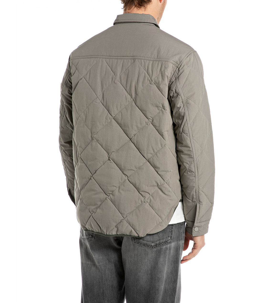 クリンクル（シワ加工）キルティングジャケット 詳細画像 シルバー 2